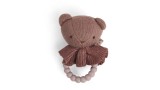  Smallstuff Rattle Bear Face On Silicone Ring Dark Rose (40008-93)