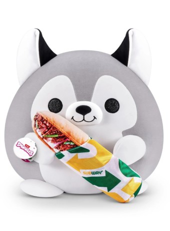 Jucarie Plus Snackles Series 1 Plush Medium Grey Wolf 35cm
