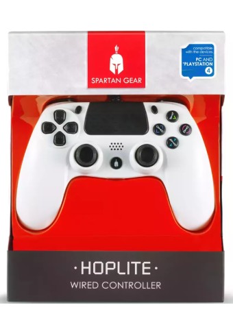  Spartan Gear Controller Cu Fir Hoplite Alb pentru PS4 / PC