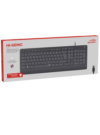  Speedlink Hi Genic Antibacterial Keyboard Black Nordic Layout pentru PC