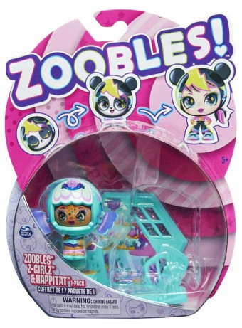 Jucarie Robot Spin Master Zoobles Z-girlz Happitat Green Fish Girl (20134942)