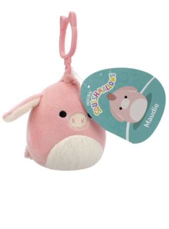 Jucarie Plus Squishmallows P22 Clip On Maudie Pink Donkey 9cm
