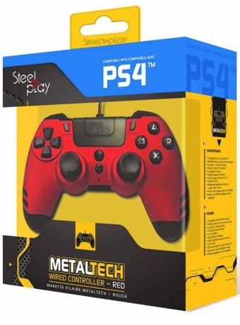  Steelplay Controller Wired Metaltech Rosu pentru PS4