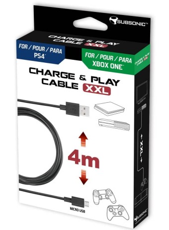  Subsonic Charge & Play Cable XXL Usb Micro Usb 4m pentru PS4 / Xbox One