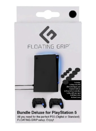  Suport Perete Deluxe Bundle Floating Grip Alb pentru PS5