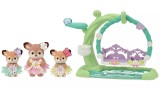 Figurina Joc Sylvanian Families Deer Babies Floral Swing Set 5801