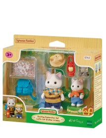 Sylvanian Families Exciting Discovery Set Latte Cat Brother & Baby 5763 