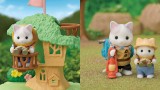 Figurina Joc Sylvanian Families Exciting Discovery Set Latte Cat Brother & Baby 5763
