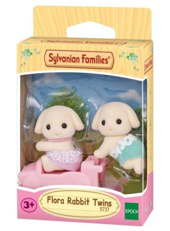Figurina Joc Sylvanian Families Flora Rabbit Twins 5737