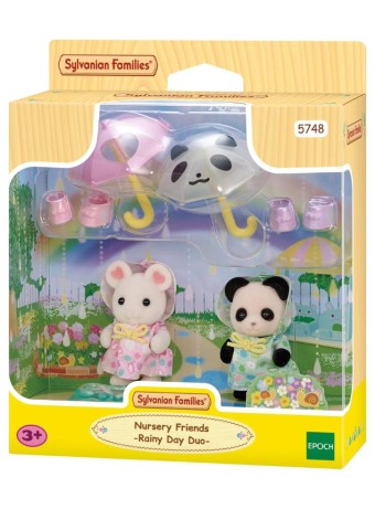 Figurina Joc Sylvanian Families Kindergarten Friends Rainy Day Duo 5748