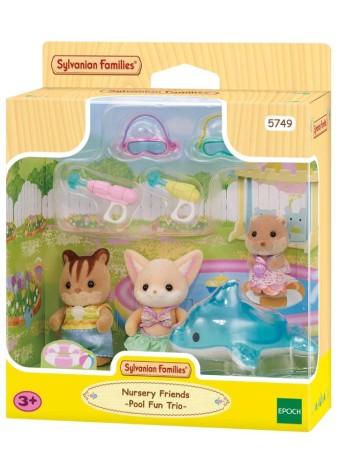 Figurina Joc Sylvanian Families Kindergarten Friends Wading Pool Trio 5749