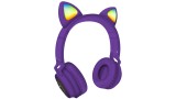  Techmade Headphones Funny Led Bt + Microfon Purple pentru PC