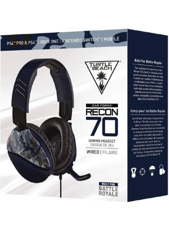  Turtle Beach Recon 70 Blue Camouflage - Xbox/playstation/nintendo/pc pentru PS5 / PS4 / XBOX SERIES / Xbox One / Xbox 360 / Nintendo Switch / PC