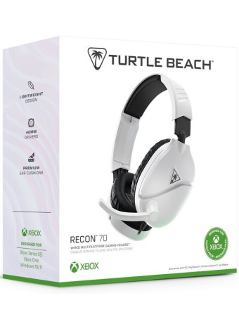  Turtle Beach Recon 70 White 2024 Xbox X Headset - Xbox Series X pentru PS5 / PS4 / XBOX SERIES / Xbox One / PC