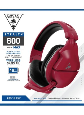  Turtle Beach Stealth 600 Gen2 Max Midnight Red - Playstation 5 pentru PS5 / PS4 / Nintendo Switch / PC