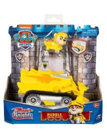 Vehiculul Paw Patrol Rescue Knights Rubble Deluxe Themed 