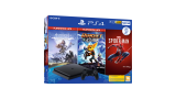 Consola SONY Playstation 4 Slim 500GB Jet Black + Horizon Zero Dawn + Spider Man + Ratchet & Clank pentru Playstation 4