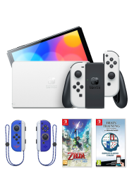 Consola Nintendo Switch Alb Oled + Brain Traini...