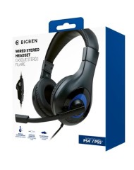 Casti Cu Fir Stereo Gaming Bigben V1 Negru Pentru Ps4/ps5