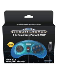 Controller Retro-bit Sega Mega D. 8-b Usb Albastru Pc
