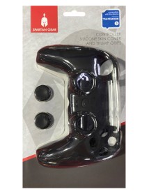 Husa Din Silicon Pentru Controller Si Thumb Grips Spartan Gear Ps5 Negru 