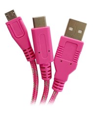 Cablu De Incarcare Cu Unicorn 2in1 4m Roz