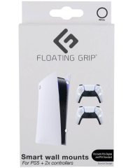 Suport Consola & Controllere Floating Grip Wall Mounts Bundle Alb