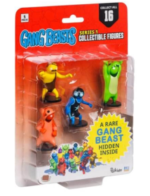 Set Gang Beasts Collectible 5 Pack Including 1 Rare Hidden Character S1 Random 