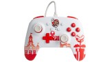  Controller Powera Enhanced Wired Mario Red White pentru NSW
