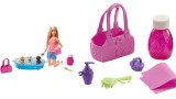 Papusa Barbie Puppy Bath Time (gdj37)
