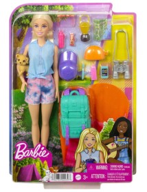 Papusa Barbie & Camping With Puppy Malibu (hdf73) 