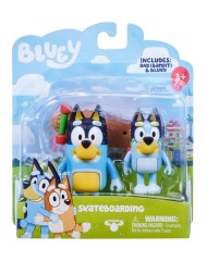 Set 2 Bluey S3 Skateboarding 7cm