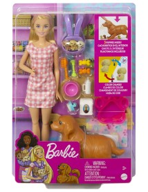 Papusa Barbie & Newborn Pups (hck75) 