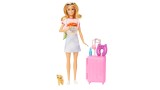 Papusa Barbie & Travel Set With Puppy (hjy18)