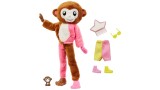 Papusa Barbie Cutie Reveal Jungle Series Monkey Surprise (hkr01)