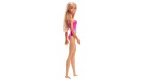 Papusa Barbie Beach Blond With Tropical Checkers Pink Swimsuit (hdc50)