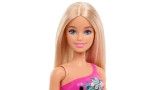 Papusa Barbie Beach Blond With Tropical Checkers Pink Swimsuit (hdc50)