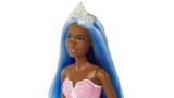 Papusa Barbie Dreamtopia Blue Hair Dark Skin & Pink Blue Ombre Mermaid Tail And Tiara (hgr12)