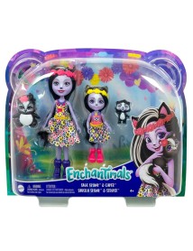 Papusa Enchantimals Sage Skunk Caper Sisters (hcf82) 