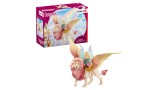 Figurina Statueta Schleich Bayala Fairy In Flight On Winged Lion 70714