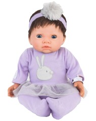 Papusa Tiny Treasure Brown Hair & Purple Tutu Dress (30140)