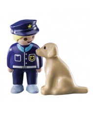 Playmobil R 1.2.3 Police Officer With Dog 70408