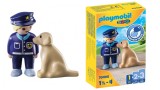 Figurina Statueta Playmobil R 1.2.3 Police Officer With Dog 70408