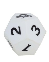 Lampa Dungeons & Dragons D12 Alb
