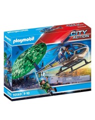 Elicopterul Playmobil Police Parachute Pursuit (70569)