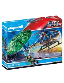 Elicopterul Playmobil Police Parachute Pursuit (70569) 