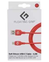 Cablu Controller Floating Grip 0,5m Silicone Usb C Red