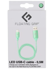 Cablu Controller Floating Grip 0,5m Led Usb-c Green
