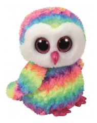Plus Ty Beanie Boo Owen Rainbow Owl 23cm (1607-37143)