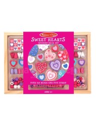 Set Melissa And Doug Wooden Heart Beads (14175)